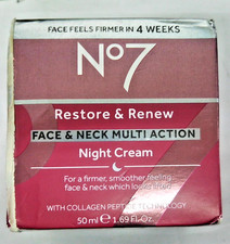 No7 Restore  Renew Multi Action Face  Neck Night Cream, 1.69oz