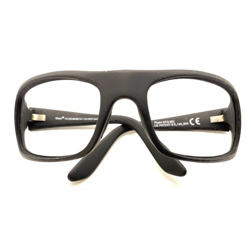 Maui Jim Peahi MJ 202-2M Black Wrap Sunglasses Frames 65-19 120 Italy Designer - Picture 11 of 12