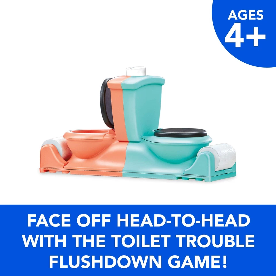 Hasbro Gaming Toilet Trouble Flushdown Kids Game Water Spray Ages 4+ - Image 3 of 4