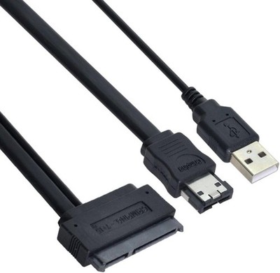 eSATA auf SATA 22Pin Verlängerungskabel mit USB 2.0 Stromversorgung 50cm 2,5