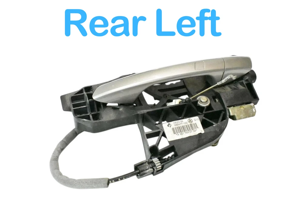 07-13 Mercedes W221 S550 S400 Manija de puerta exterior trasera izquierda sin llave Go OEM Foto 3 de 4