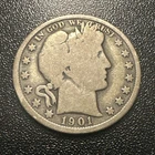 1901 Barber Half Dollar 90% Silver