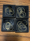 Gold Plated Necklaces Lot of 4 18K