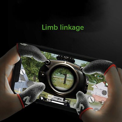 2pcs For PUBG Mobile Game Thumbs Glove Breathable Sweat-proof Finger Sleeve Pair
