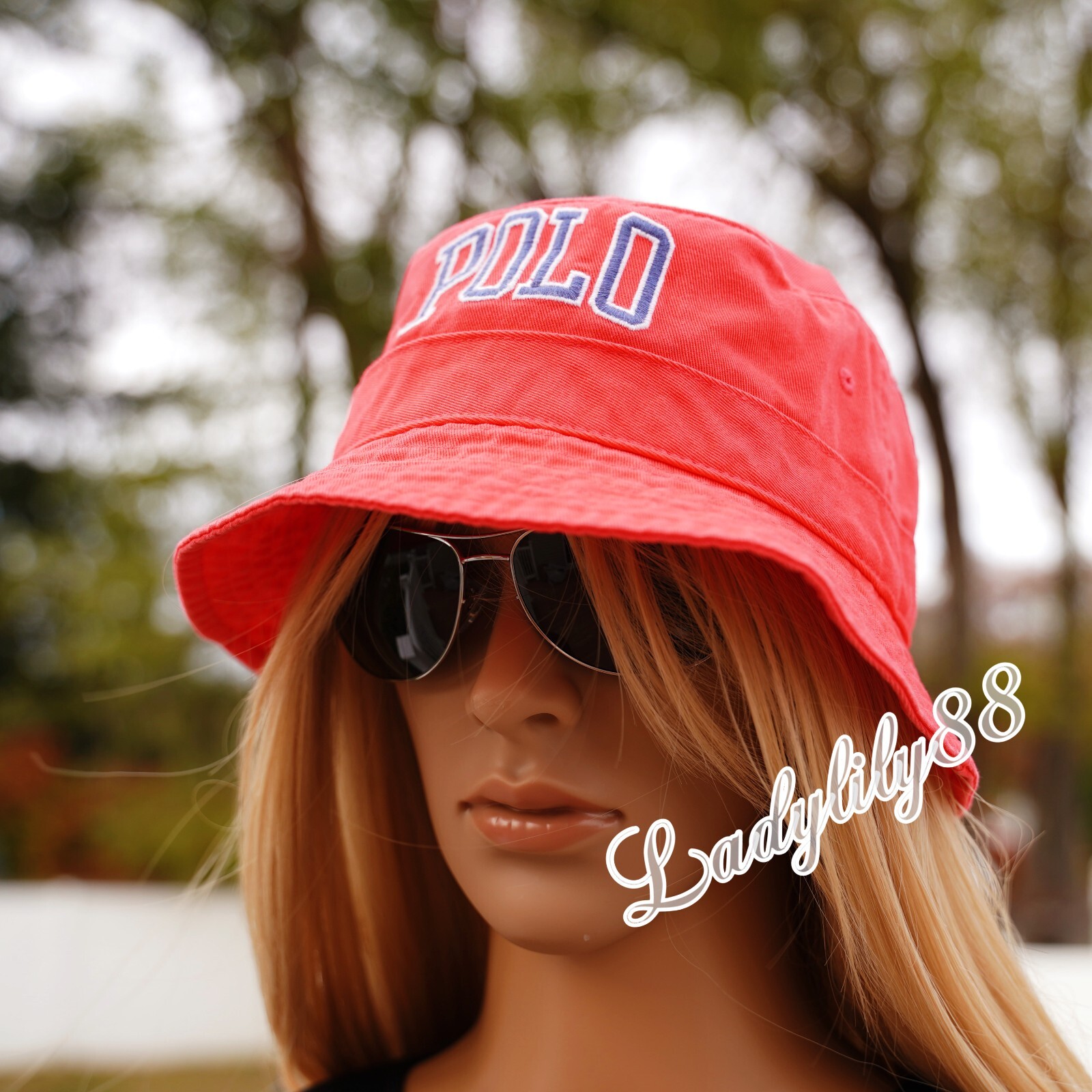 Cappello Berretto Polo Ralph Lauren Multi Pony Safari Bucket Giallo Blu Pony Nuovo con etichette