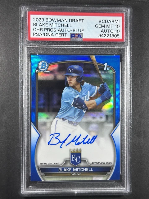 2023 Bowman Draft Blake Mitchell On Card Auto Blue /150 PSA 10 AUTO 10 POP 1 🔥