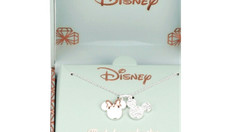 Disney MADE FOR EACH OTHER Silver Necklace Mickey Minnie Jewelry Christmas