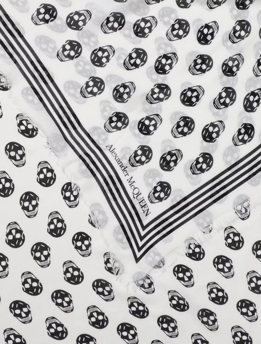 Alexander McQueen scarf in fabric with Skull print | eBay