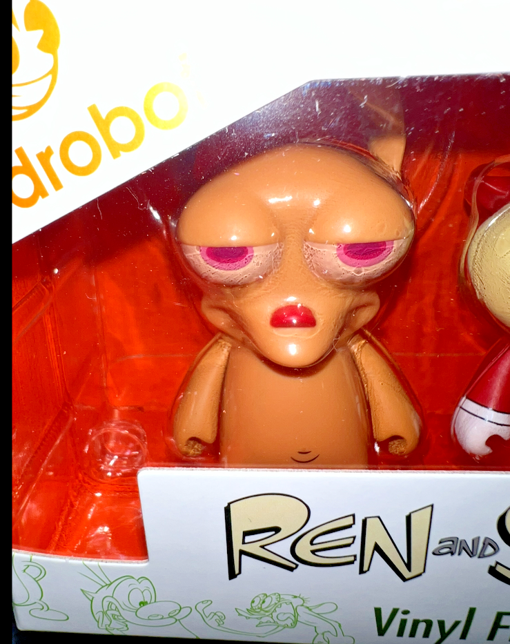 KIDROBOT REN & STIMPY 2 PACK VINYL FIGURES NEW-UNOPENED for sale