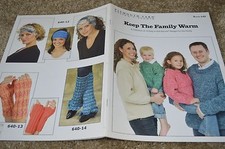 Plymouth Knitting Pattern Book 640 Keep the Family Warm 14 designs encore
