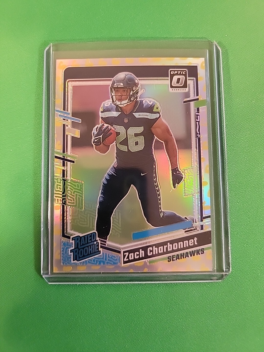 2023 Donruss Optic Zach Charbonnet FLEX /149 SSP Rated Rookie #294 Seahawks 🔥