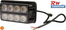 Blitzleuchte orange 8 LED, 132x66x30mm, 14 Blitzmuster, Kramp