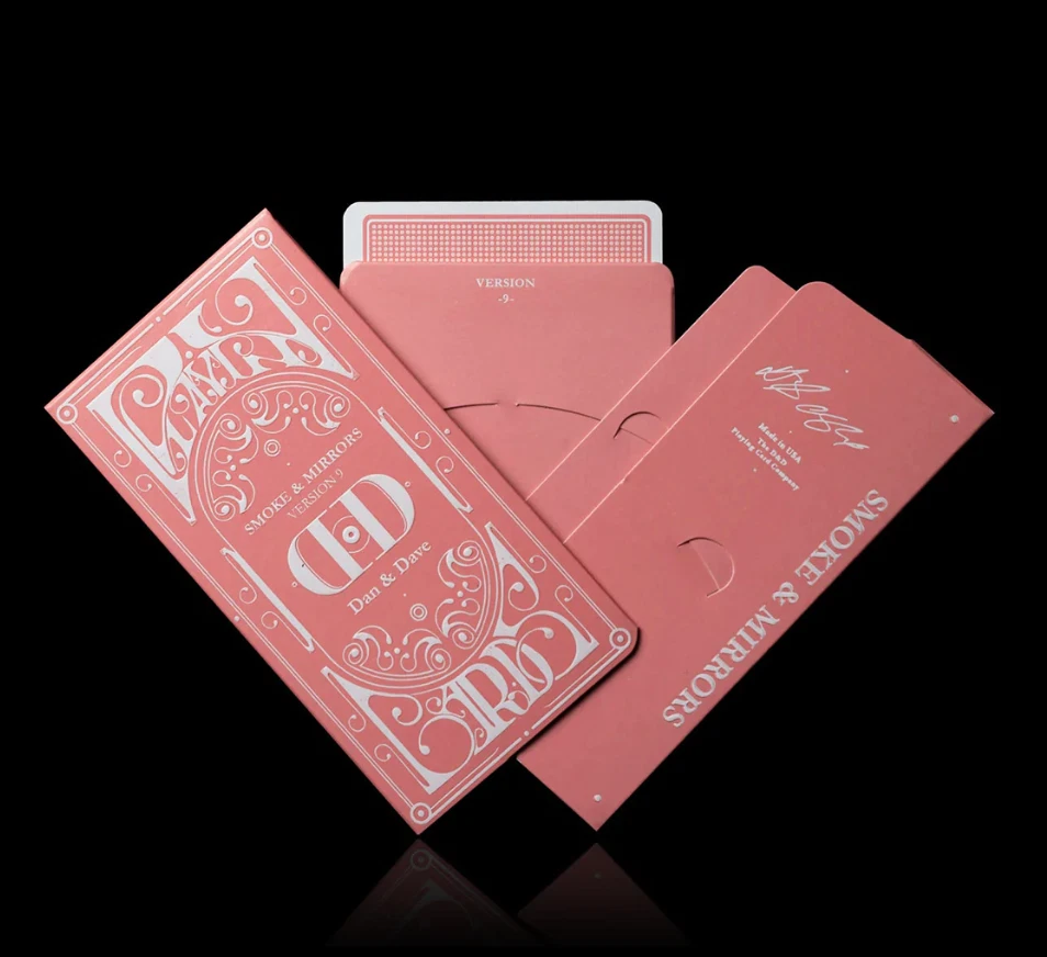 Smoke & Mirrors v9 Pink LTD DELUXE Edition Playing Cards Deck Dan and Dave  NEW