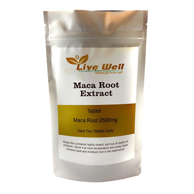 Maca Wurzel 2500mg 300 Tabletten - Energie, Ausdauer, sexuelle Gesundheit. UK produziert.