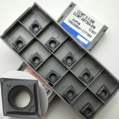 MARKENLOS 10St��ck ISCAR CCMT3-1 SM IC907 CCMT09T304-SM IC907 Carbird Schneidplatten
