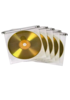 Hama 50x CD / DVD / Blu-ray Doppel-Schutzhüllen Leerhüllen Box Aufbewahrung Weiß