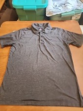 Quicksilver Sunset Criuse Men's MEDIUM S/S Charcoal Gray Casual Polo EUC. GB24
