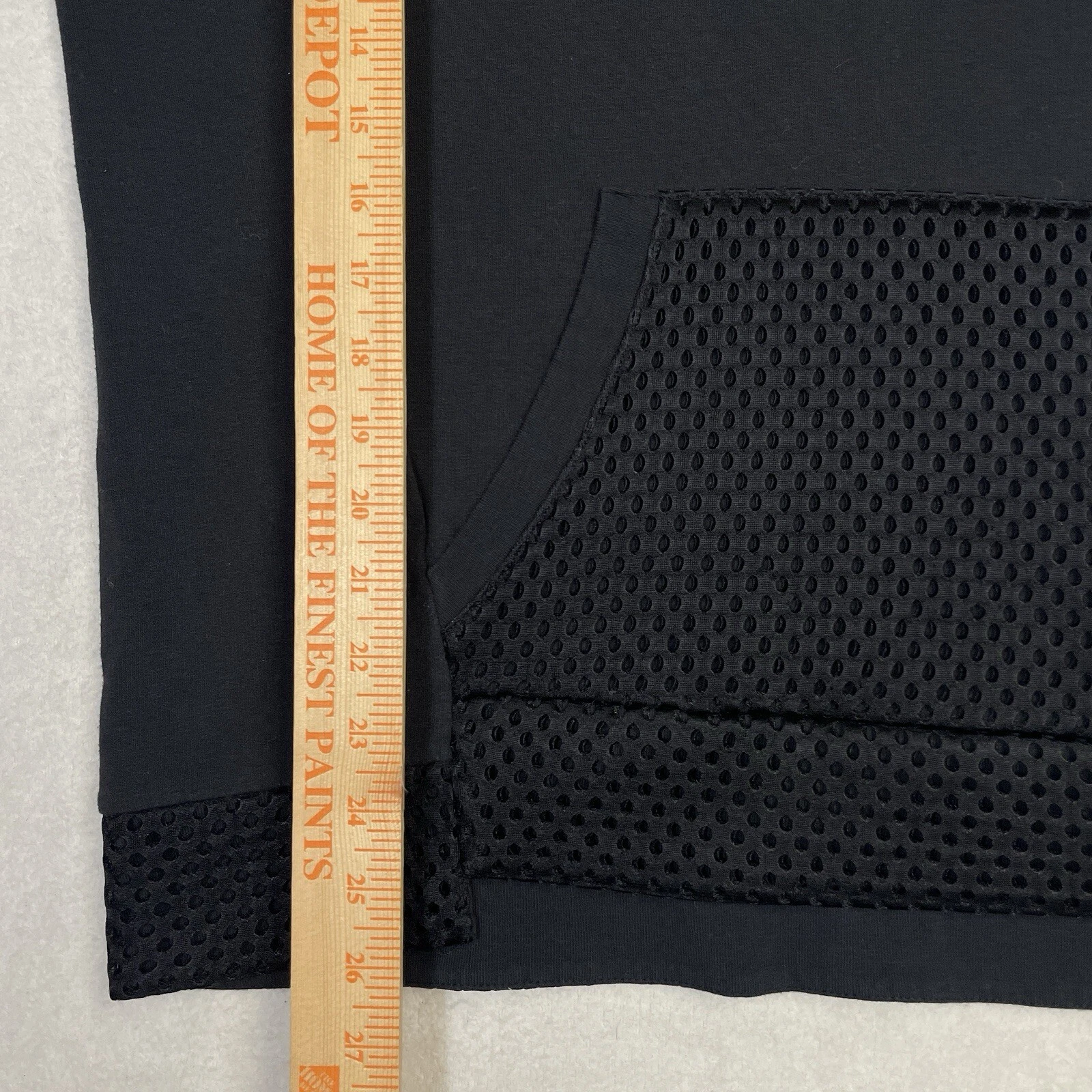 alo-yoga eclipse oversized mesh kangaroo pocket hoodie
