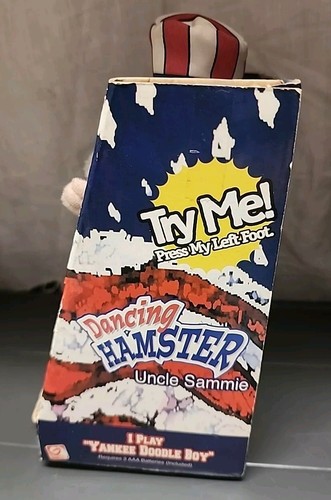 Dancing Hamster Uncle Sammie Gemmy 2001 Animated Plays Yankee Doodle Boy NIB - Picture 2 of 5