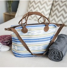 Maya Guatemalan Embroidered And Leather Duffel Travel Bag Carry On Luggage