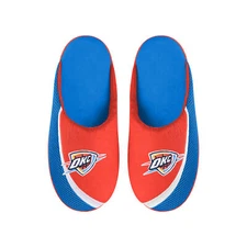 FOCO NBA Men's Oklahoma City Thunder 2022 Big Logo Color Edge Slippers