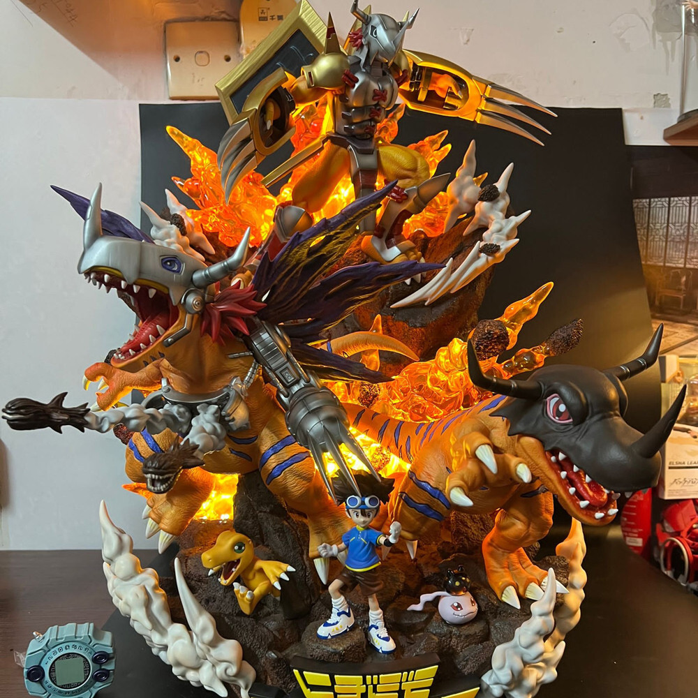 T-Rex Studio Digimon Greymon Evolutionary Chain Resin Model