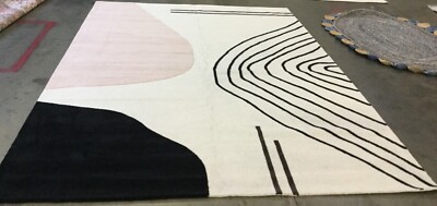 IVORY / BLUSH 9' X 12' Broken Thread Rug, Reduced Price 1172662979 RD860U-9
