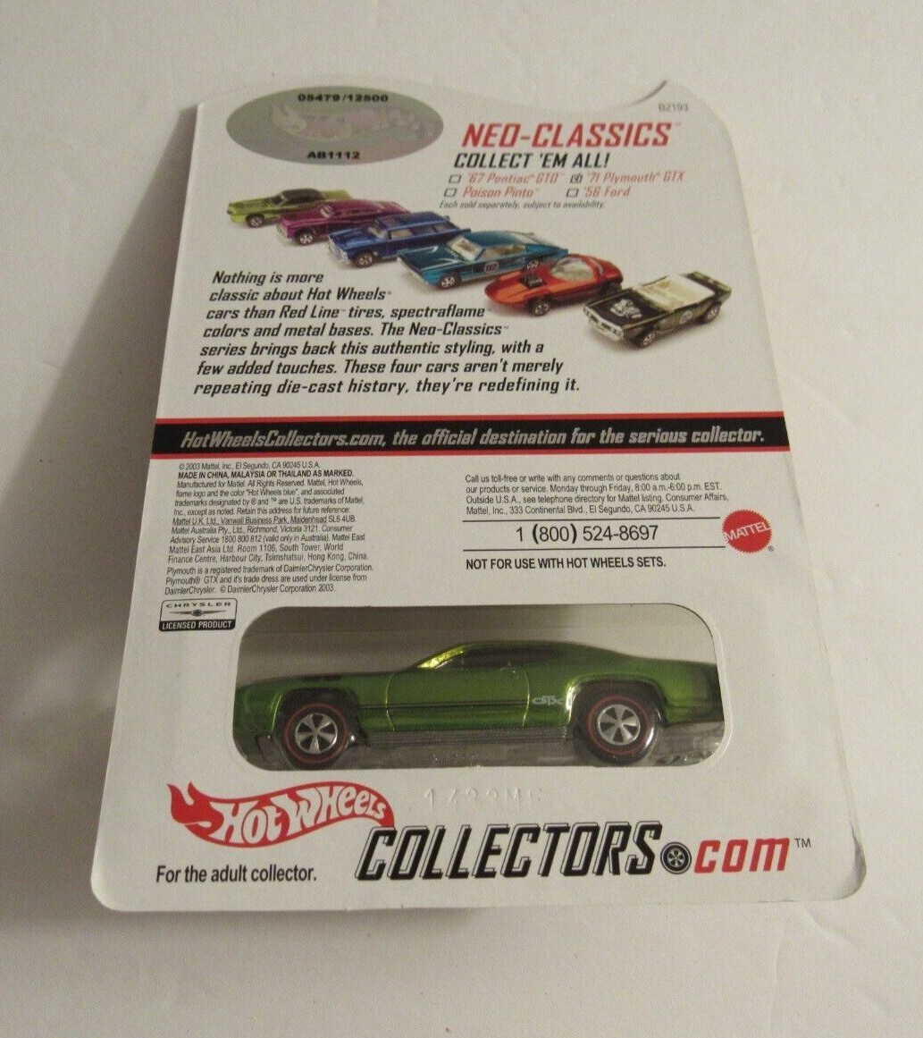Hot Wheels 2003 Neo Classics Series '71 Plymouth GTX #5479