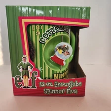 Elf Cotton-Headed Ninny Muggins Snowglobe Spinner Coffee Mug 12 oz Buddy Elf 