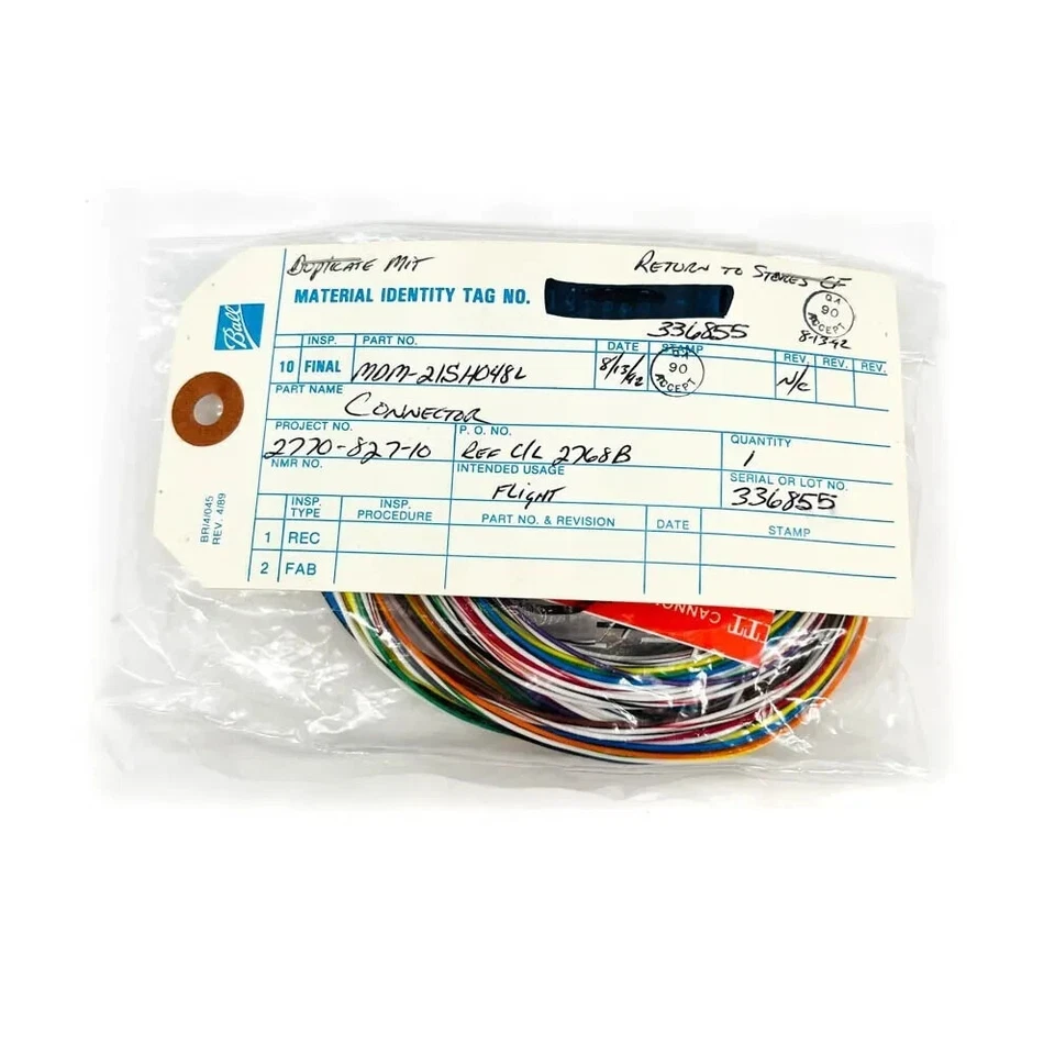 ITT Cannon 9118-218 MDM-21SH048 Female Micro D-Sub Connector w/ Wire Harness - Image 3 of 4