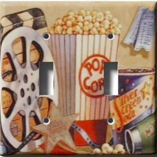 SnazzySwitch Movie Popcorn Decorative Light Switch Plate Cover