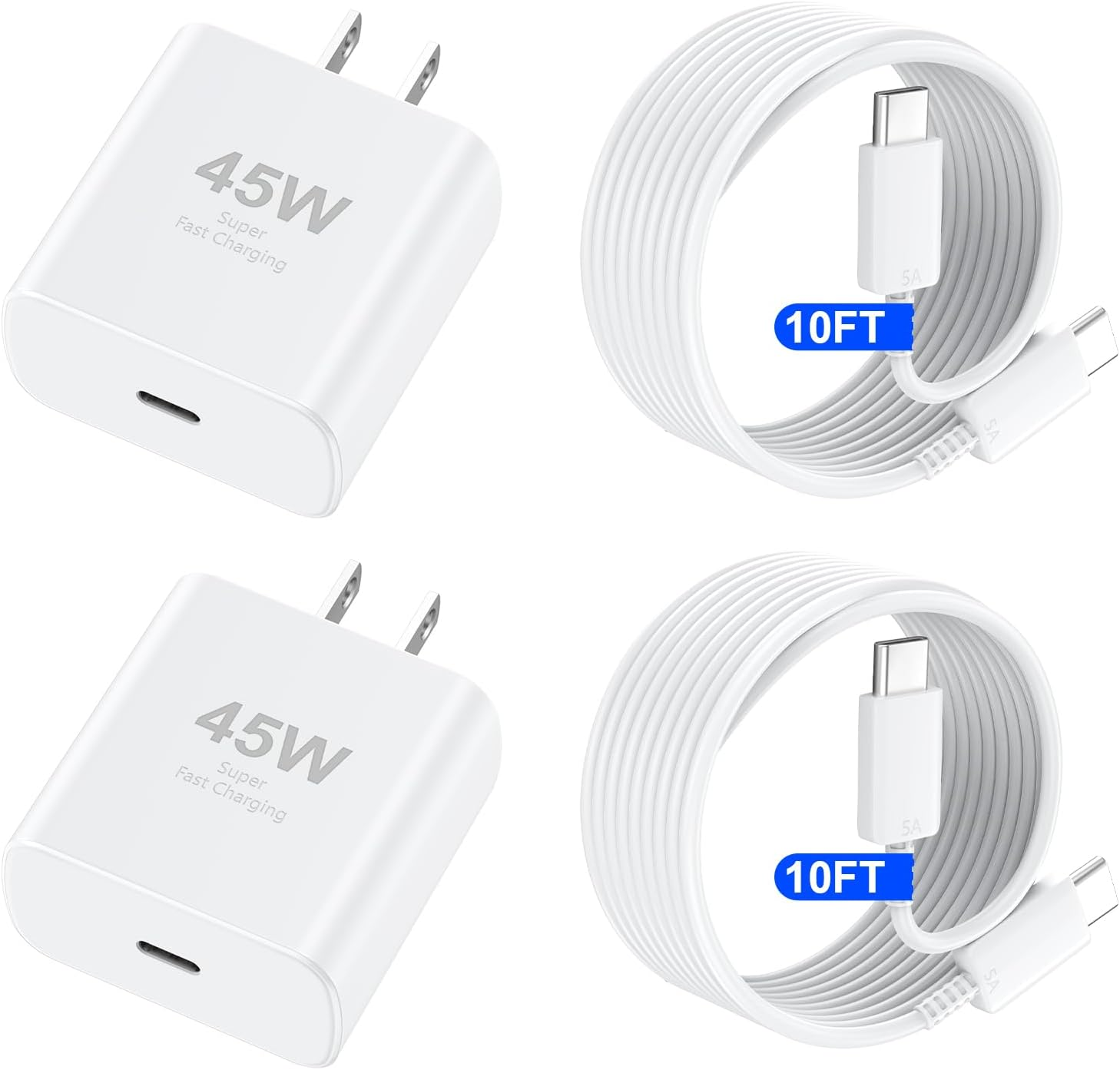 45W USB C Fast Charger for iPhone 16 Pro Max Super Fast Charging