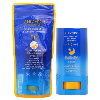 Shiseido Clear UV Stick SPF 50+ for Face Wet Force  BRAND NEW in retail BAG