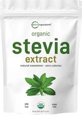 Micro Ingredients Organic Stevia Extract Powder, 0 Calorie, Natural Sweetener