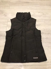 Women's Woolrich Arctic Parka Brown Down Vest Jacket Coat Size S