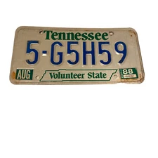 Vintage tennessee license plate 5-G5H59  EXPIRED!