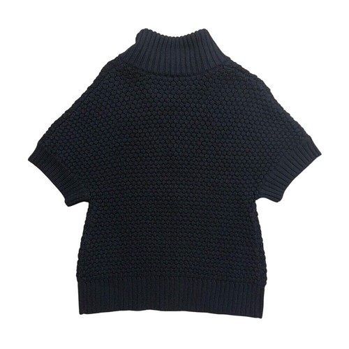 Banana Republic Chunky Knit Textured Short Sleeve Mock Neck Cardigan Sweater - Picture 7 of 16