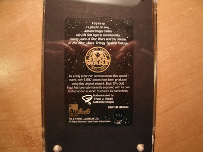 h*0様 STAR WARS TRILOGY 24K GOLD COLLECTI STAR WARS TRILOGY 24K GOLD INGOT CARD 653/1997 | eBay