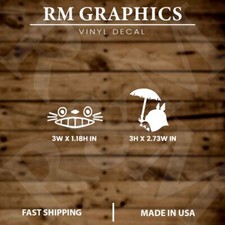 Pack of 2 Totoro Anime Cartoon Vinyl Decal Sticker -Window Laptop Car i