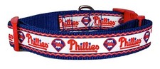 Phillies dog collar handmade adjustable buckle collar 5/8" wide or leash fabric