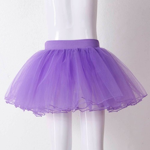 Kids Girls Tulle Layered Ballet Dance Tutu Skirt Elastic Waist Mesh Party Skirts - Picture 66 of 79