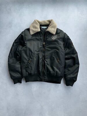 VTG Ma-1 Style AirForce Nylon Fur Collar Bomber Jacket
