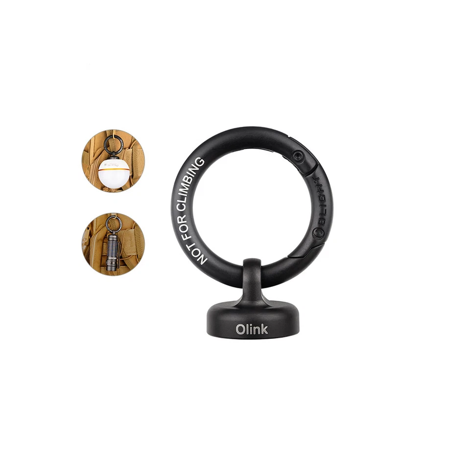 Olight OLink Stainless Carabiner-style Ring w/a Refined Magnetic Socket For Obul