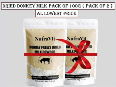 100% PURE NATURAL HERBS DONKEY MILK POWDER FREEZE DRIED 200g Pack