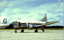 Vintage Airplane Postcard Aircraft Piedmont Airlines Martin 202 