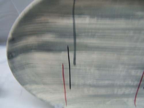 Prim Rose China PRM4 Platter Grey Stripes Very Good Condition - Picture 2 of 5