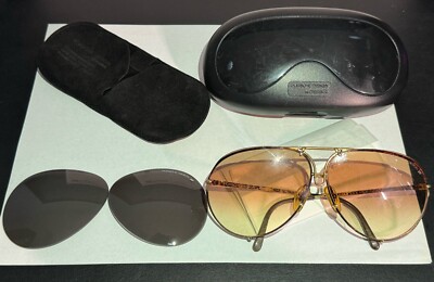 PORSCHE DESIGN BY CARRERA RARE VINTAGE GOLD TORTOISE MOD  display picture 3