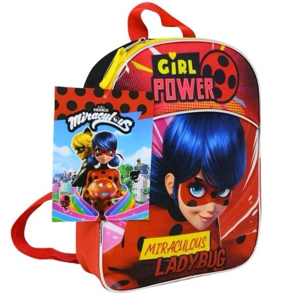 Miraculous Ladybug Girls Kids Backpack Girl Power Red School Bag Adjustable Stra