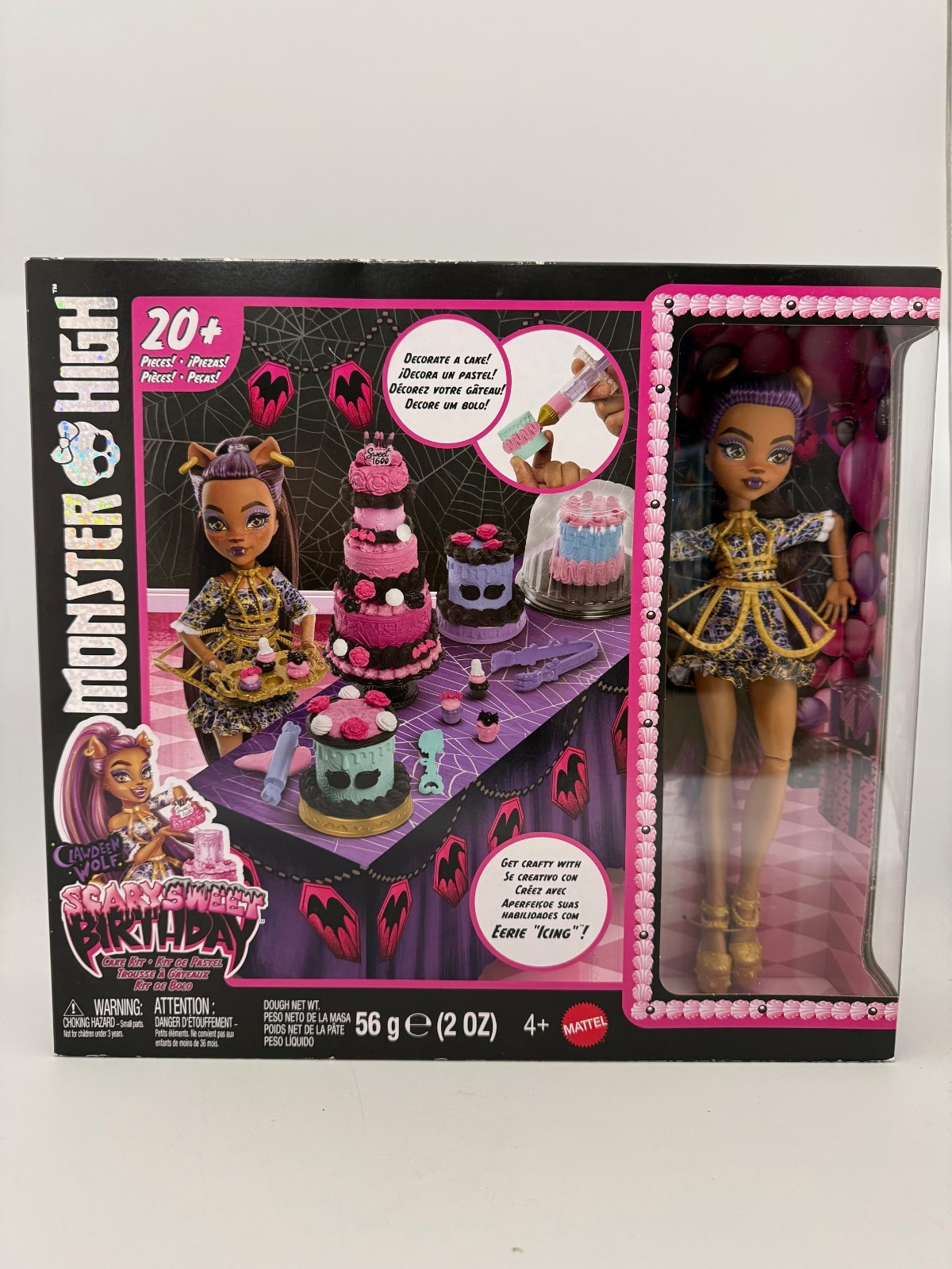 Mattel - Monster High Scary Sweet Birthday Playset & Clawdeen Paper NEW