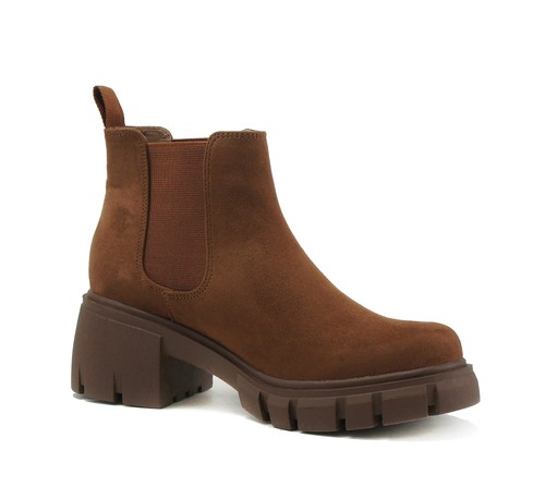 Soda PIONEER ~ Stivaletto donna suola a strappo tacco medio Chelsea moda con doppio - Foto 4 di 5